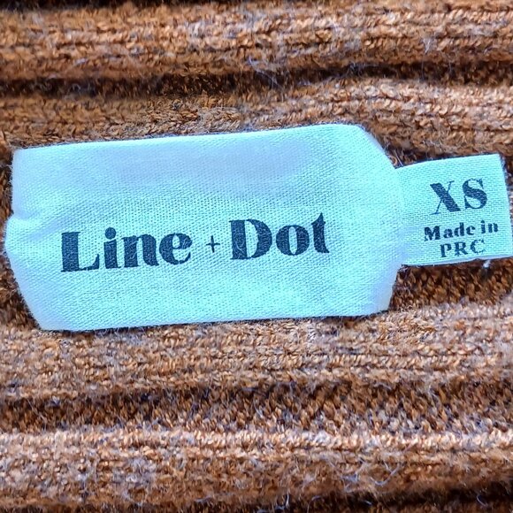 EUC Line & Dot "Benigna" Slouchy Off-The-Shoulder Brown/Rust Sweater Size XS - Picture 5 of 6